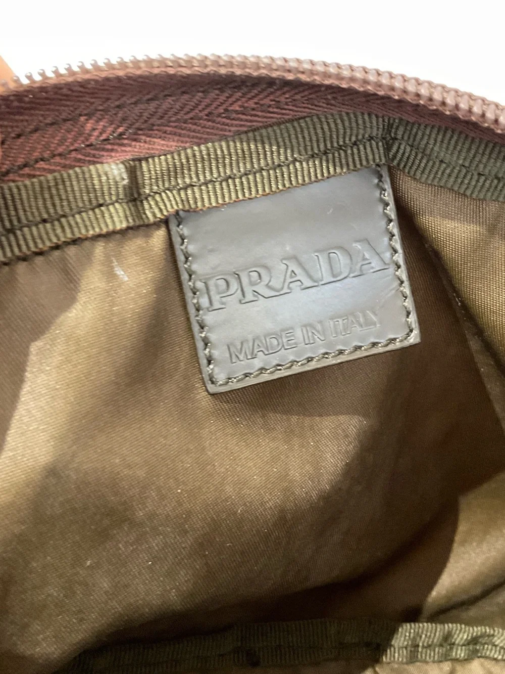 Prada olive colored